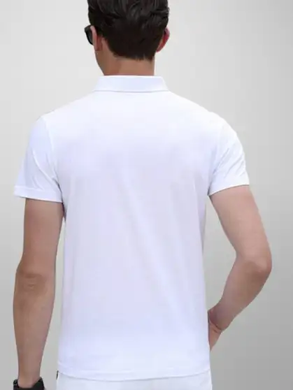 Checkered Men Maroon T-Shirt - Image 3